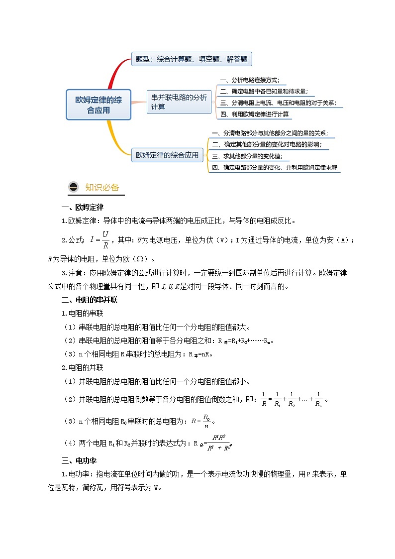 秘籍17  欧姆定律综合应用（原卷版）第2页