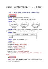 专题08  电学探究型实验（一）-备战 中考物理常考热点实验攻略（通用版）