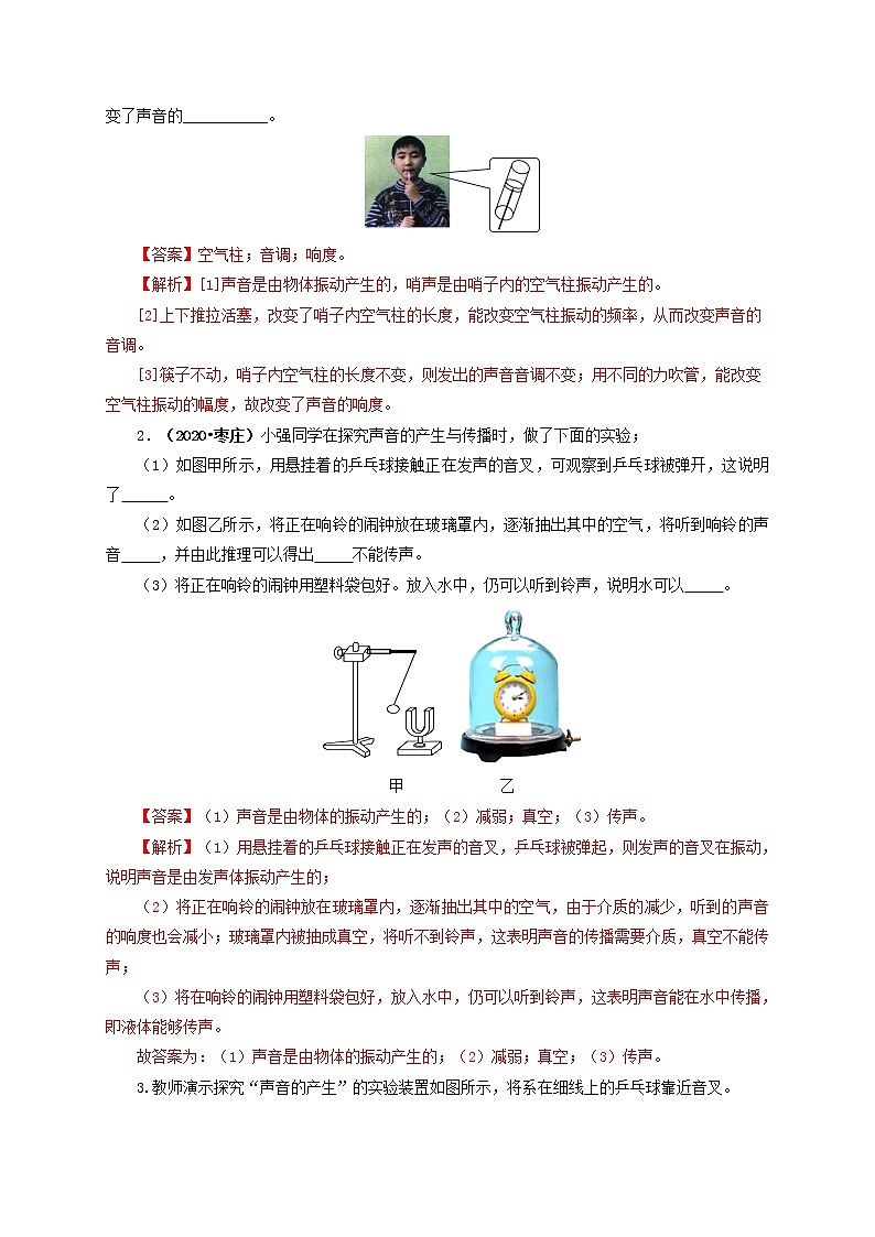 专题01  声现象相关实验-备战 中考物理常考热点实验攻略（全国通用）03