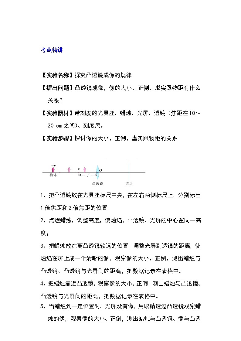 备战2023物理新中考二轮专题导练 专题09 凸透镜成像规律与三类应用（解析版）第1页
