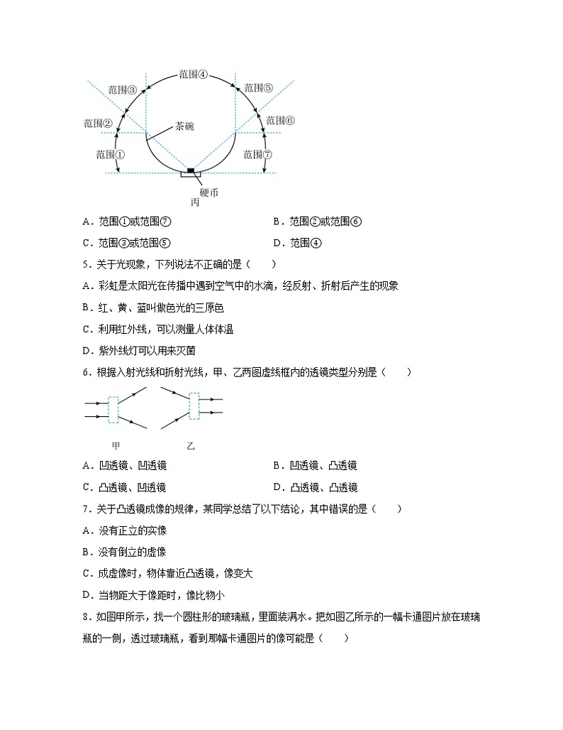 2022-2023学年河北省沧州市八年级上册期末物理专项突破模拟题（AB卷）含解析03