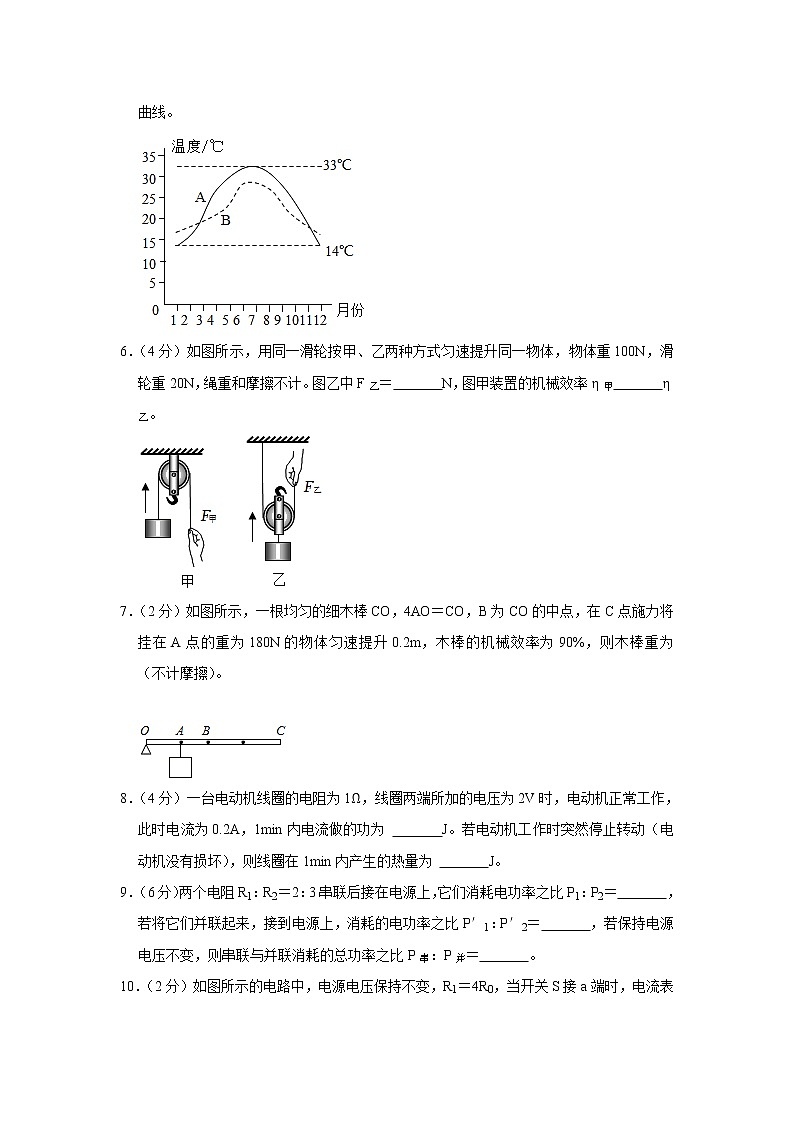 安徽省铜陵外国语学校2022-2023学年九年级上学期期末物理试题(含答案)第2页