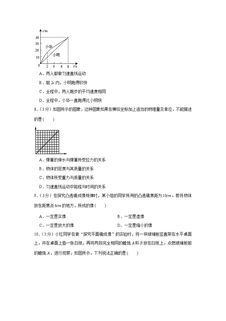 重庆市渝北区松树桥中学2022-2023学年八年级上学期期末物理试卷(含答案)第3页