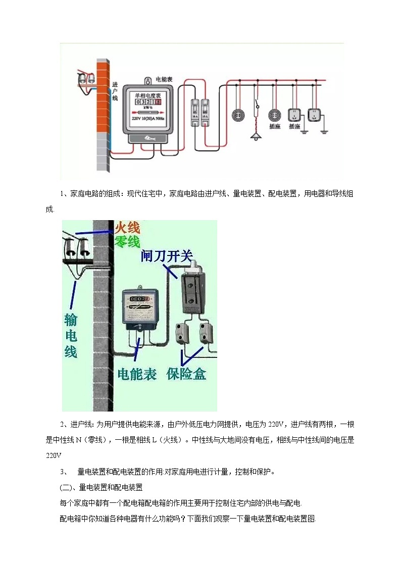 教科版 初中物理 九年级下册 9.2 家庭电路【课件+教案+练习（有解析 ）】02