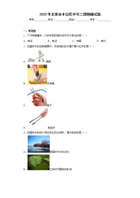 2020年北京市丰台区中考二模物理试题