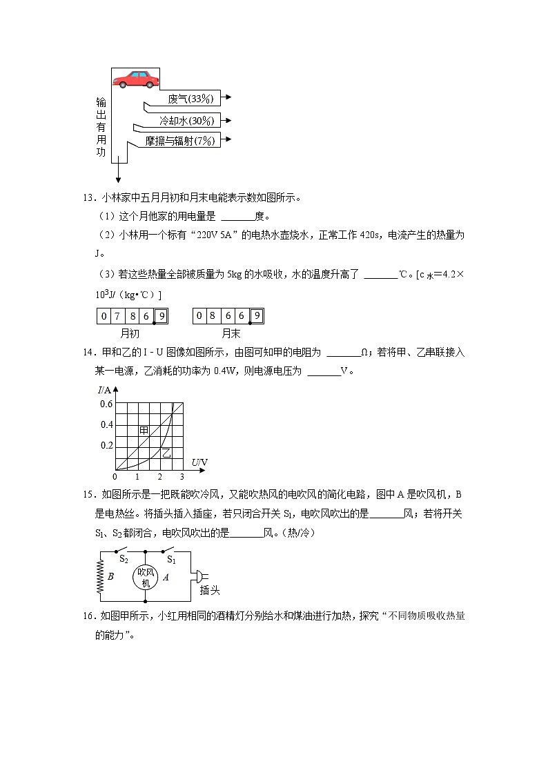 吉林省长春市2022-2023学年九年级上学期期末物理试题03