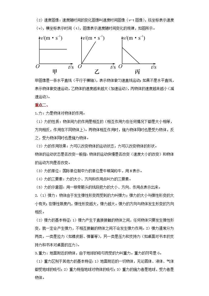 备战2023物理新中考二轮复习重难突破（山东专用）专题01 力和运动02