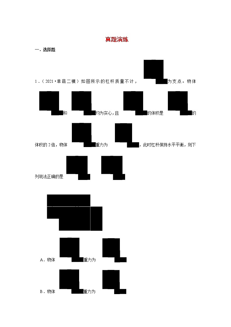 备战2023物理新中考二轮复习重难突破（山东专用）专题08 简单机械（解析版）第3页