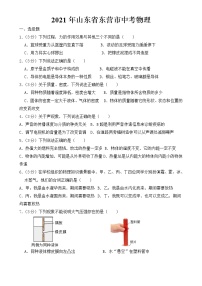 2021年山东省东营市中考物理试卷【含答案】