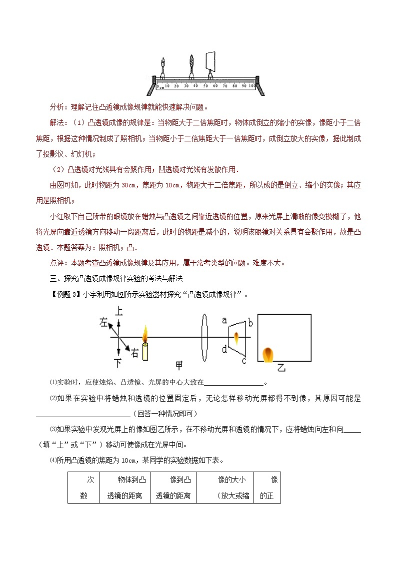 初中物理常考习题考法与解法：专题二  透镜问题的考法与解法研究第2页