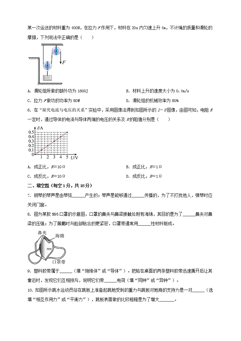 2023年初中学业水平考试一模精品物理试卷（吉林省专用）（原卷版） 第2页