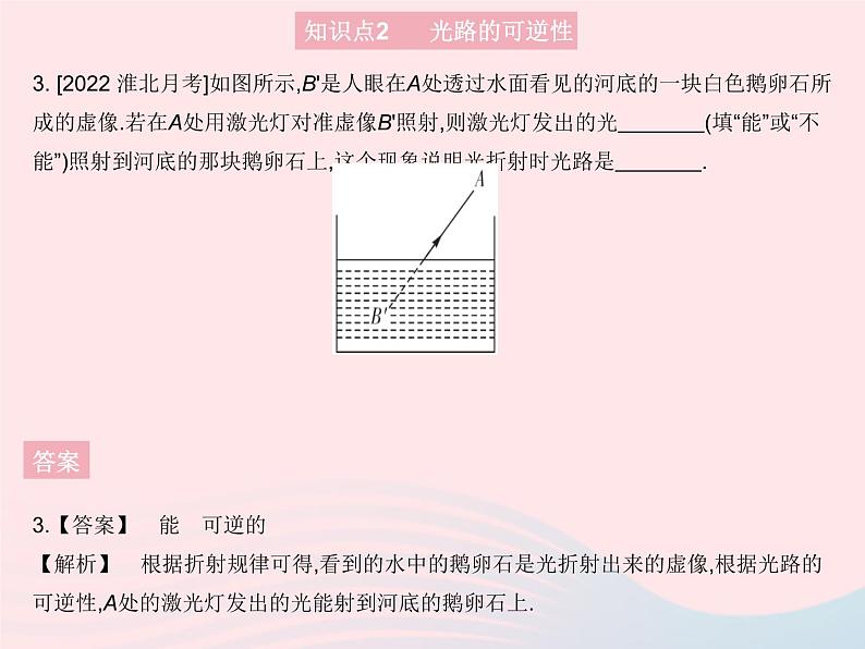 2023八年级物理上册第四章光现象第三节光的折射课时2光的折射规律及应用作业课件新版沪科版第5页