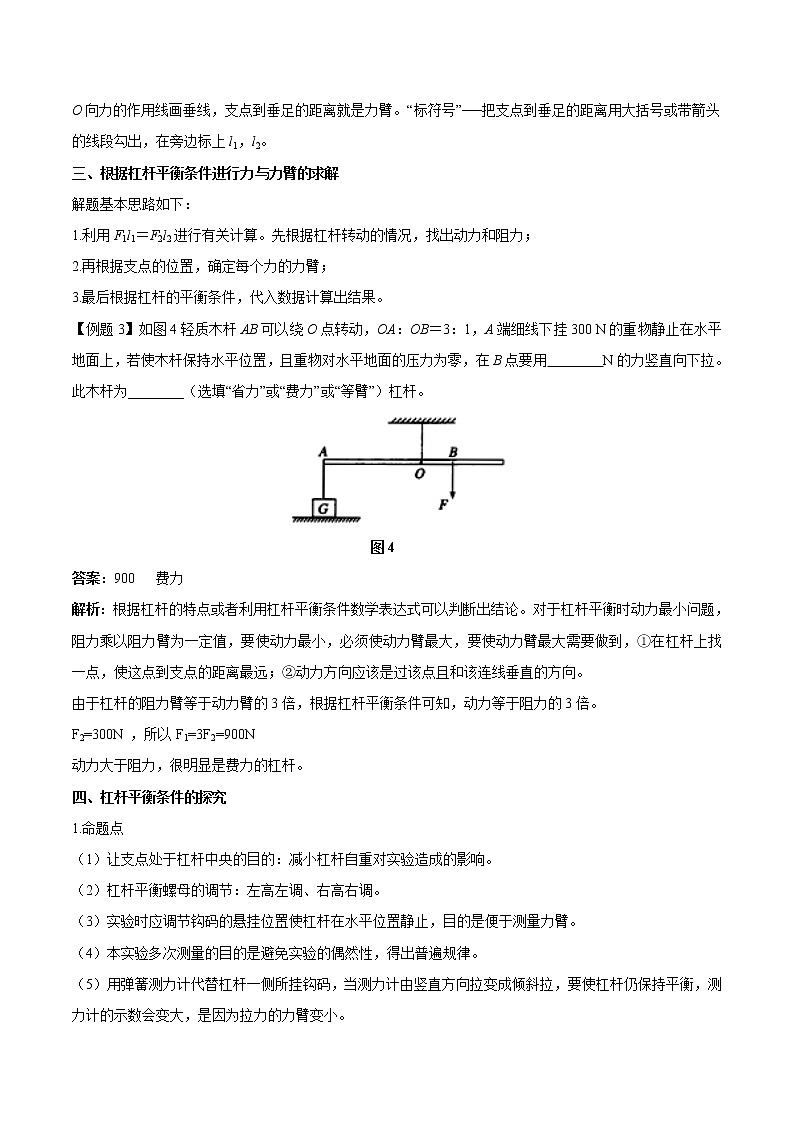 初中物理中考年年考专题：专题五 物理杠杆问题常考点解析策略第3页