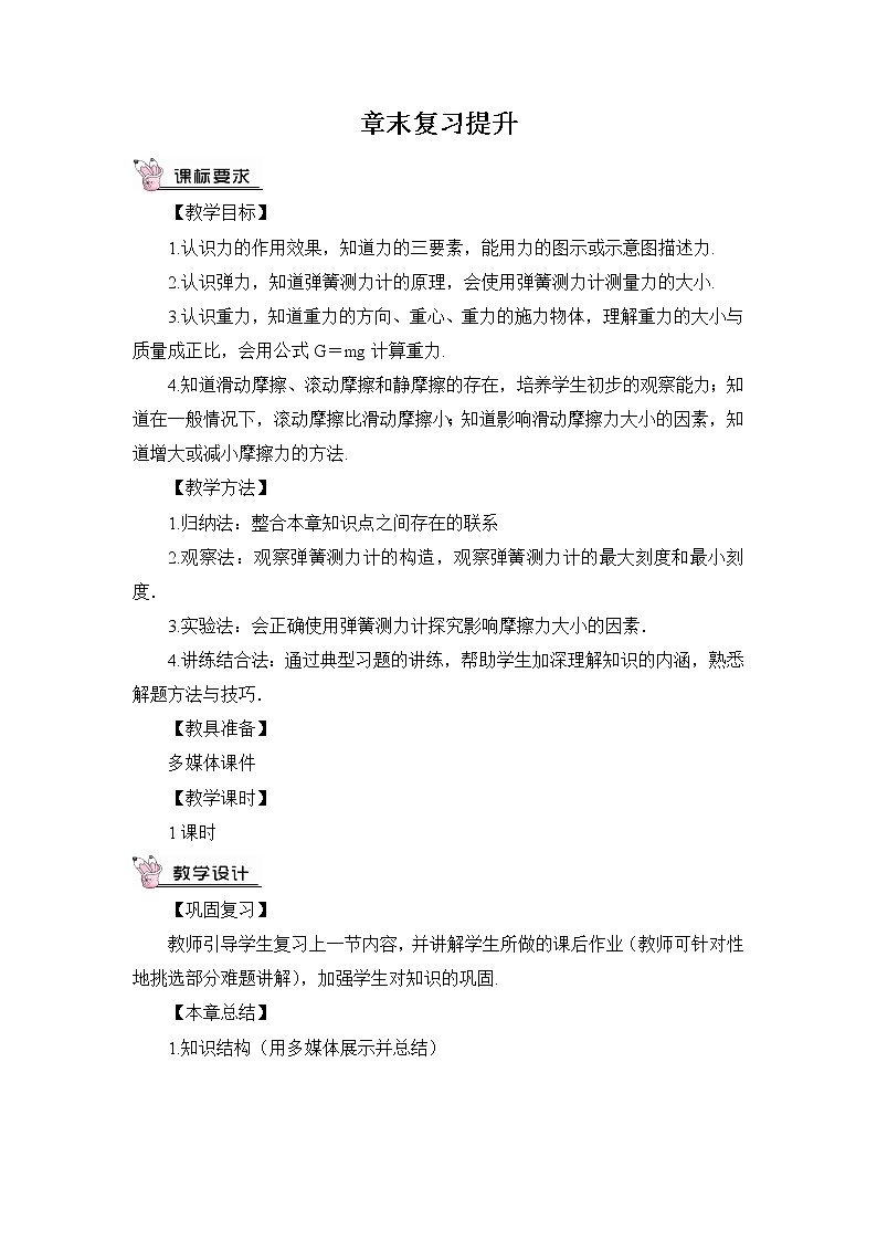 第7章 力 章末复习 课件+教案01