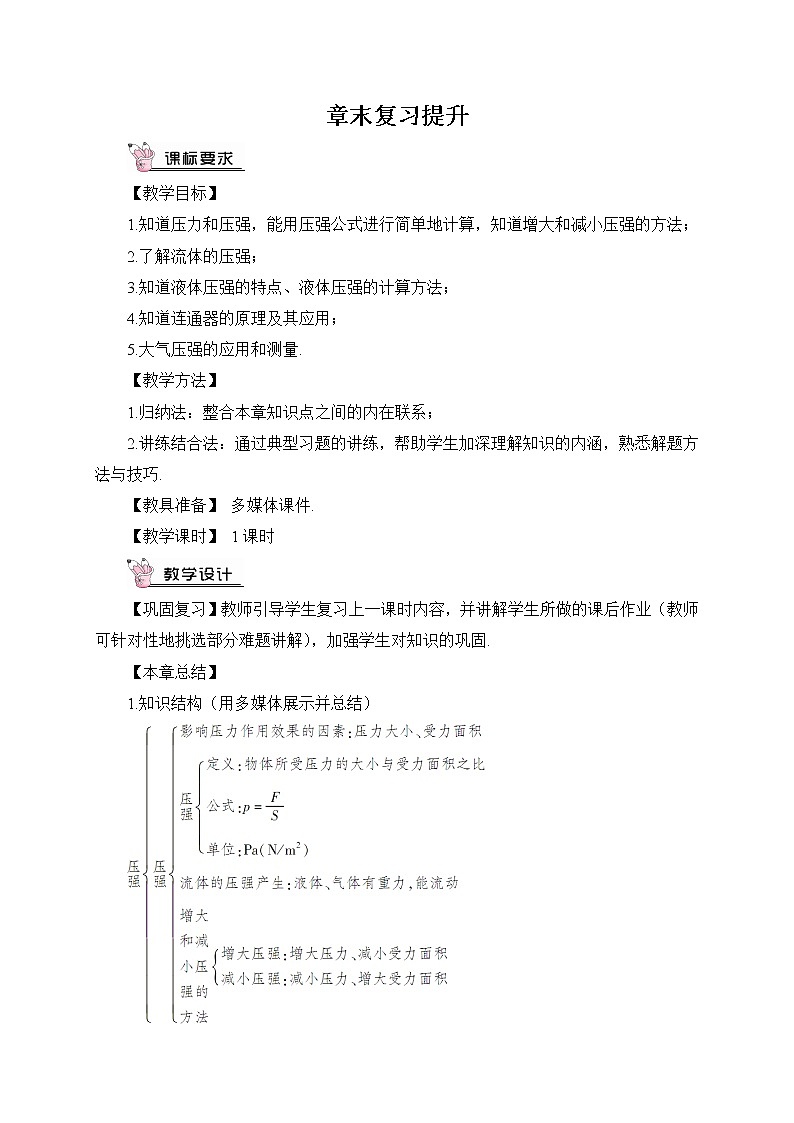 第9章 压强 章末复习 课件+教案01