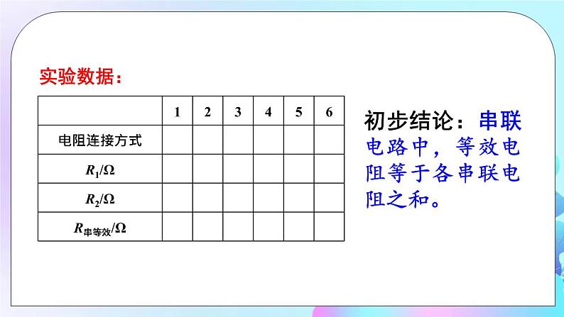 第12章 欧姆定律 第3节 串、并联电路中的电阻关系 课件+教案08