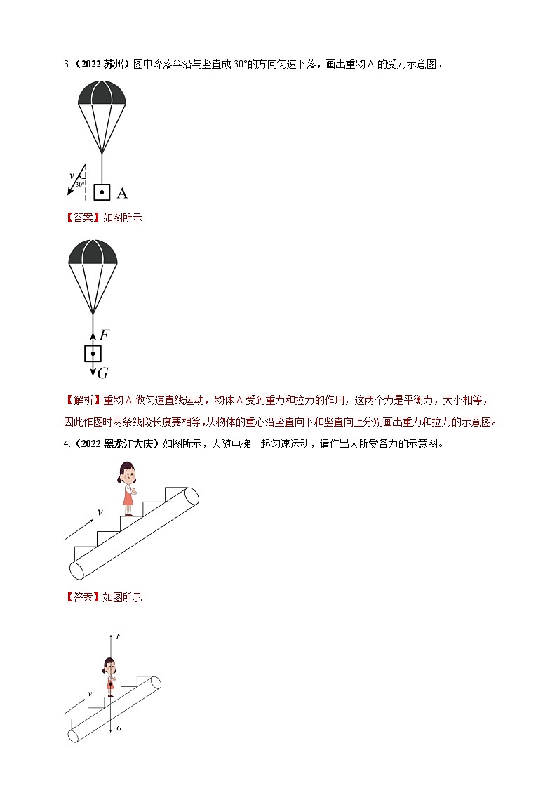 【中考二轮复习】2023年物理通用版专题全面复习训练—— 专题25 力学做图重点问题 （原卷版+解析版）02