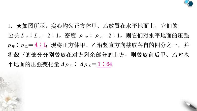 沪科版中考物理总复习题型一固体压强动态计算课件第3页