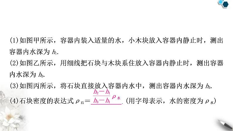 沪科版中考物理总复习专题1浮力法测密度课件第3页