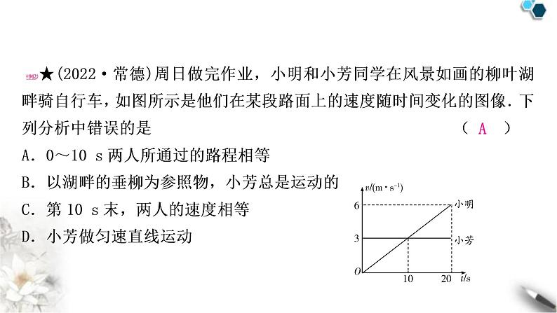 沪粤版中考物理复习题型四坐标图像题课件07