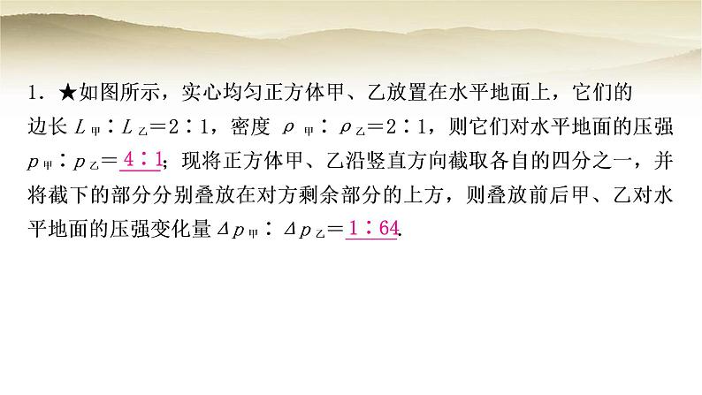 人教版中考物理复习题型四固体压强动态计算作业课件03