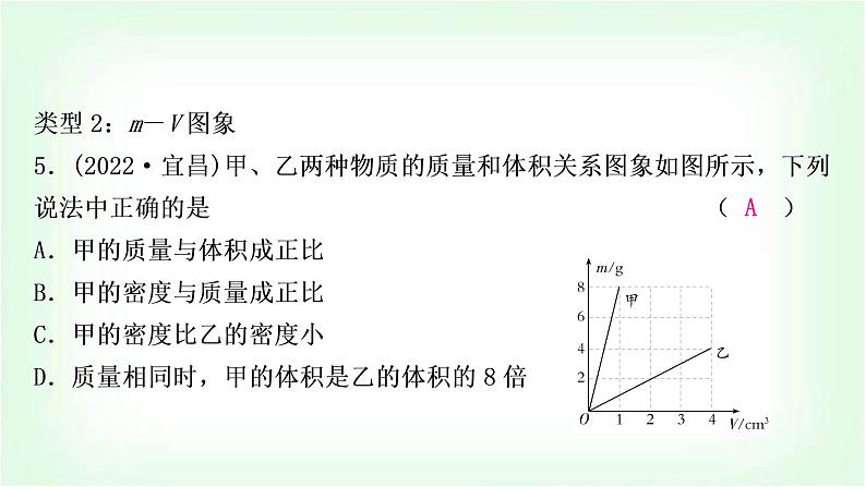 人教版中考物理复习题型六坐标图象题作业课件07