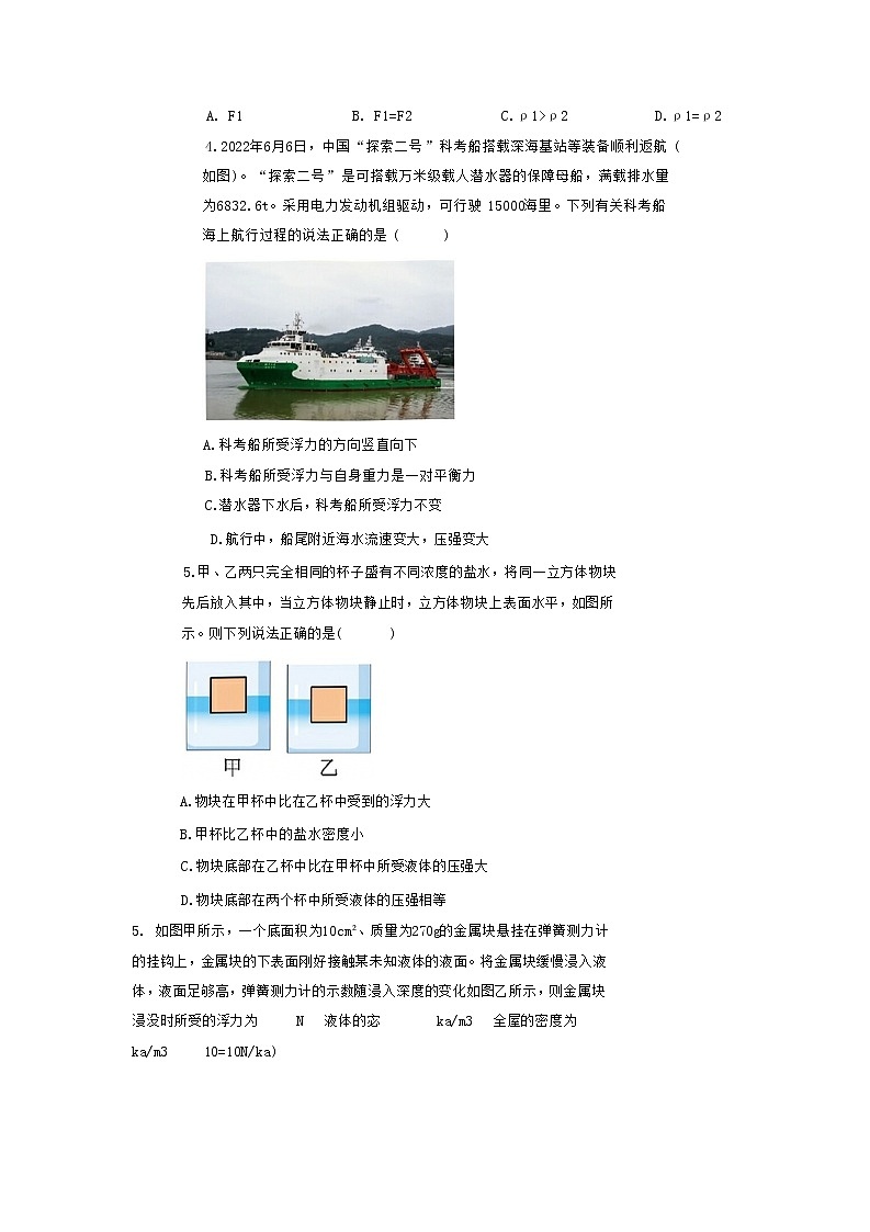 专题5  浮力-2023年中考物理二轮复习专题精讲 （学生版）第3页
