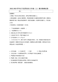 辽宁省丹东市2022-2023学年八年级上学期期末物理试卷(含答案)