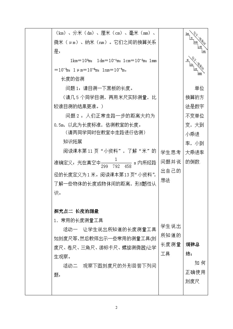 1.1《长度和时间的测量》ppt课件+教学设计+同步练习题（含参考答案）02