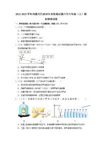 内蒙古巴彦淖尔市杭锦后旗六中2022-2023学年八年级上学期期末物理试卷