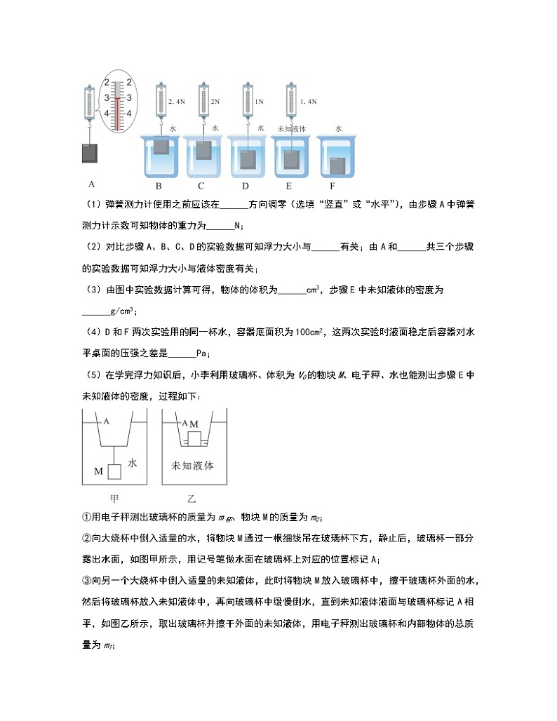 【中考物理】2023届第一轮复习分类专题—阿基米德原理计算（提升篇）含解析02