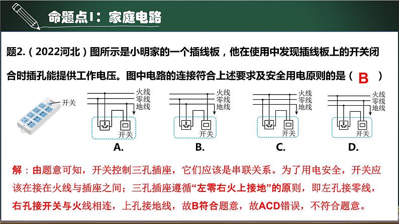 第13讲 家庭电路-2023年中考物理一轮命题点详解复习课件第5页