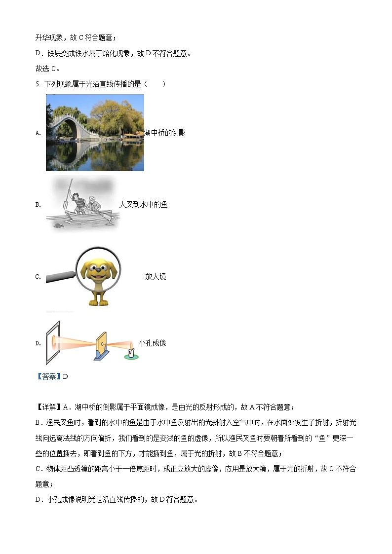 2022年四川省乐山市中考物理试题（教师版）第3页