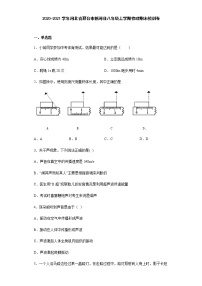 河北省邢台市新河县2020-2021学年八年级上学期期末物理检测卷