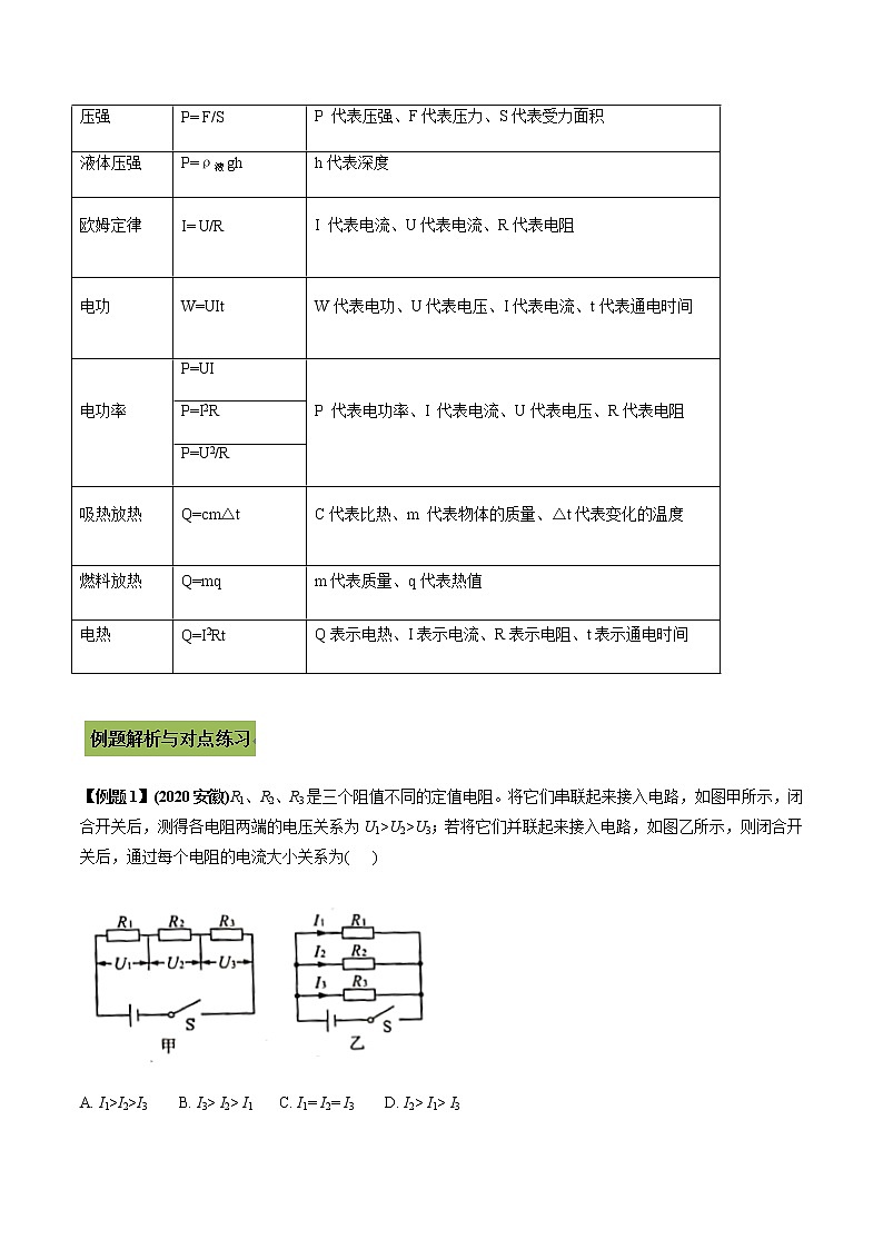 初中升学考试物理微专题复习专题40涉及字母不涉及数据的计算类初中升学考试问题教师版含解析第2页
