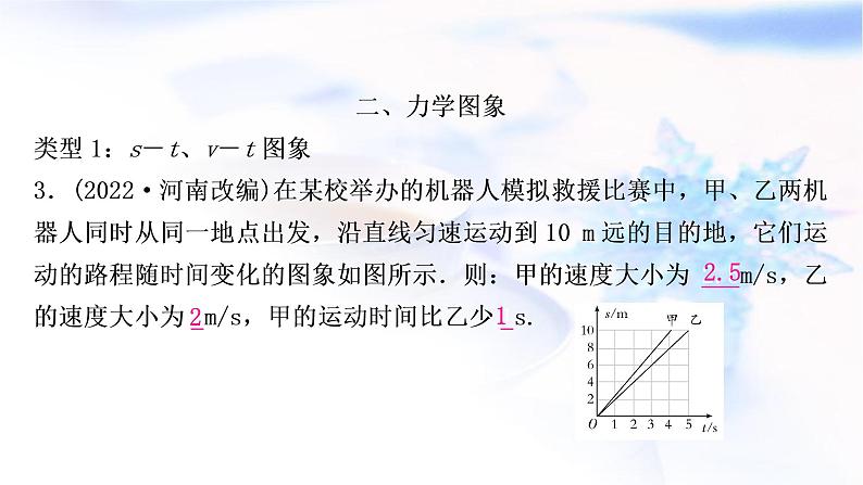 中考物理复习题型四坐标图象题练习课件第4页