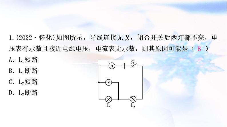 中考物理复习专题5电路故障分析练习课件02