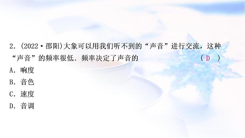 中考物理复习第1讲声现象练习课件第3页