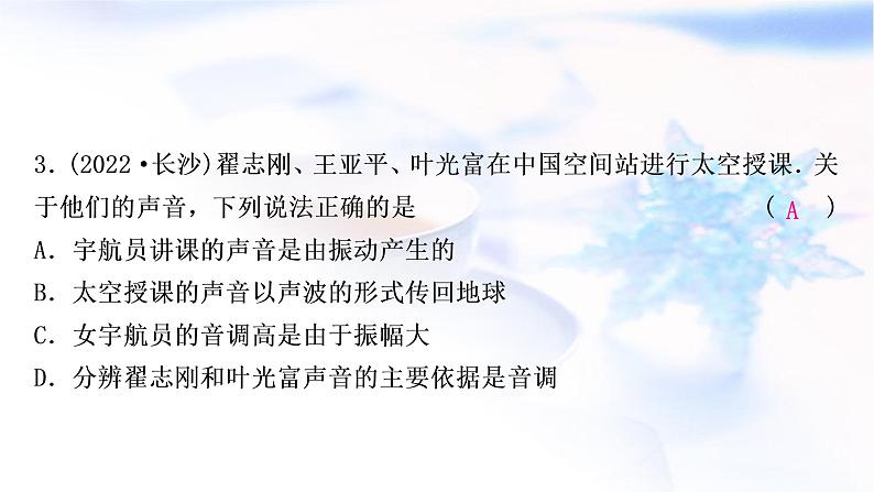 中考物理复习第1讲声现象练习课件第4页