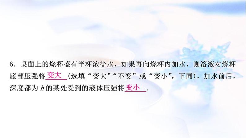 中考物理复习第9讲压强第2课时液体压强练习课件第7页