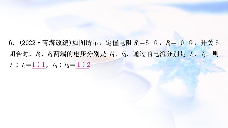 中考物理复习第14讲欧姆定律第1课时欧姆定律的计算练习课件第7页