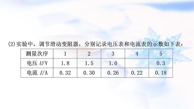 中考物理复习第14讲欧姆定律第3课时伏安法测电阻练习课件04