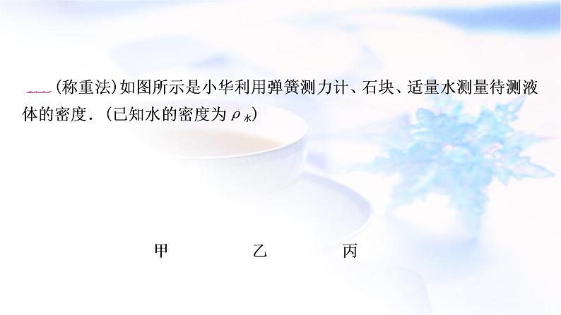 中考物理复习专题1利用浮力测密度教学课件第4页