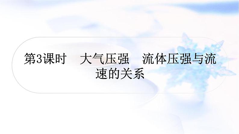 中考物理复习第3课时大气压强流体压强与流速的关系教学课件第1页