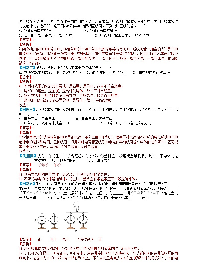 15.1两种电荷(含答案详解)—九年级全一册同步课时讲义（人教版）第2页