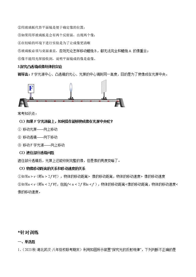 2023年中考物理二轮复习讲与练专题18 光学实验（教师版）第3页