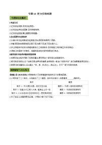 中考物理一轮微专题复习专题13中考浮力实验问题（教师版）