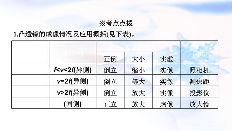 中考物理复习第3讲光的折射和色散透镜及其应用(第二课时)课件第8页