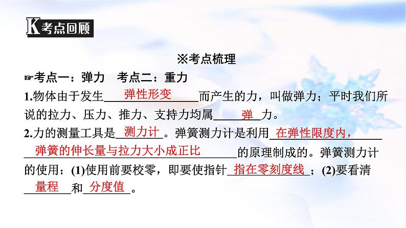 中考物理复习第8讲弹力、重力和摩擦力课件第4页