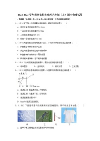 贵州省黔东南州2022-2023学年八年级上学期期末物理试题